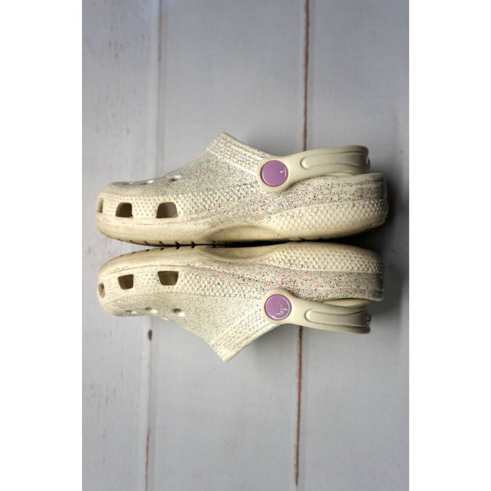 Crocs Kids' Iconic Crocs Comfort Glitter Clogs - Size C13 - Picture 10 of 12
